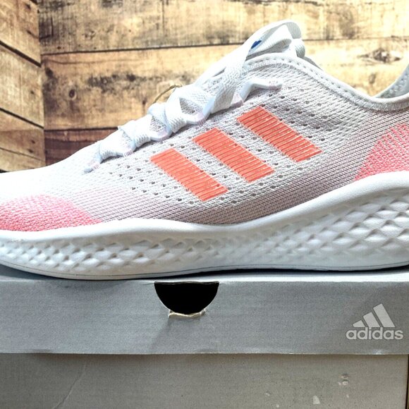 Adidas Women's M Fluidflow 2.0 Running Shoes White Pink Turbo NEW Sz 8.5 - Picture 5 of 11